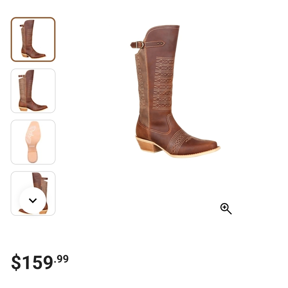 Durango Women's Crush 14 In. Half Zip Western Boots, Brown Vintage, DRD0203